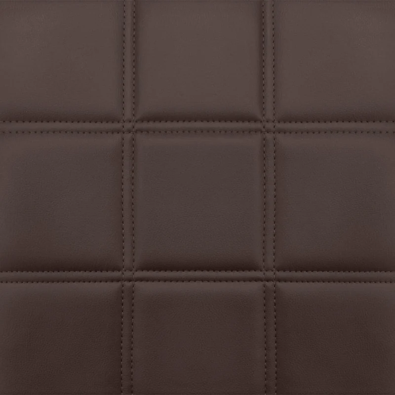 Chaise de Bar Faux Cuir Chrome - Criss Cross Marron