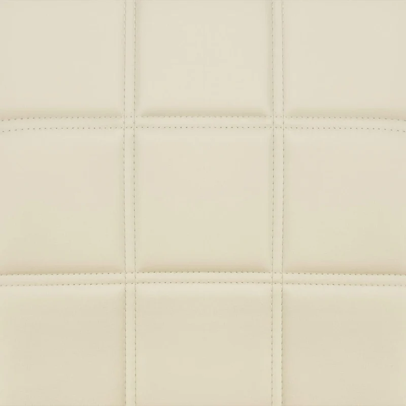 Chaise de Bar Faux Cuir Chrome - Criss Cross Crème