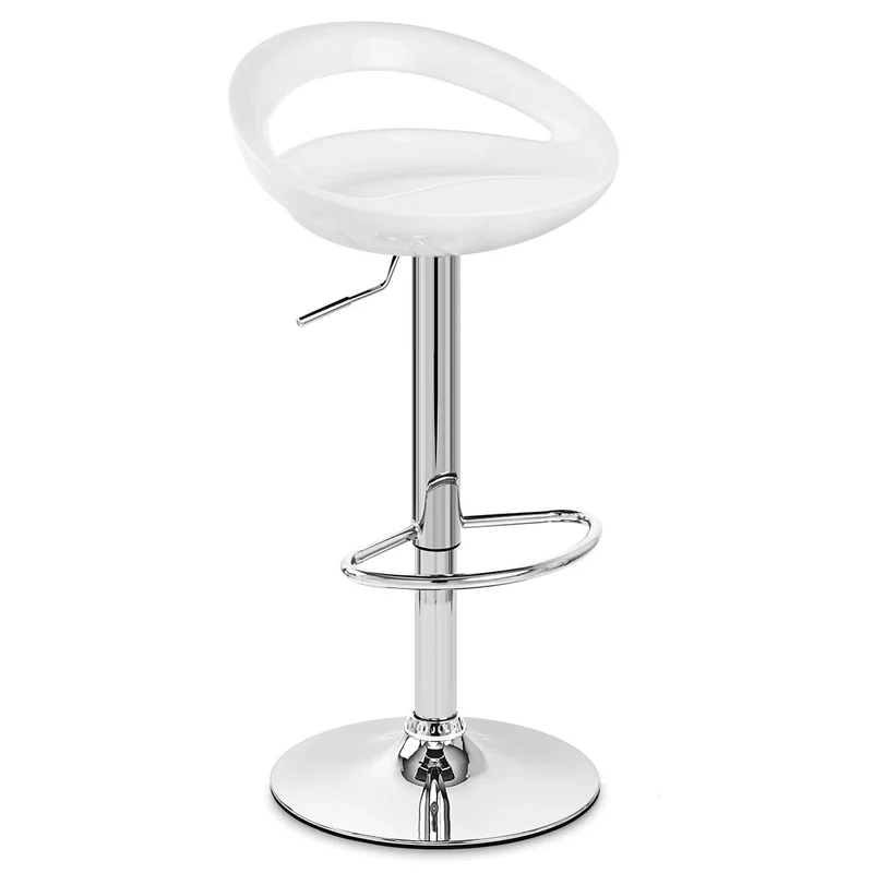 Chaise de Bar ABS Chrome - Crescent Blanc