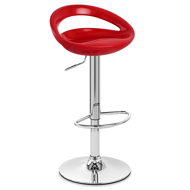 Chaise de Bar ABS Chrome - Crescent Rouge