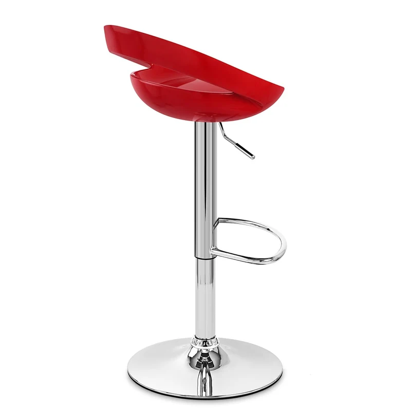 Chaise de Bar ABS Chrome - Crescent Rouge