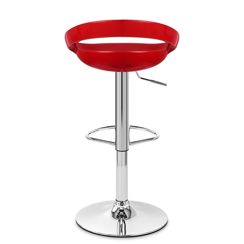 Chaise de Bar ABS Chrome - Crescent Rouge