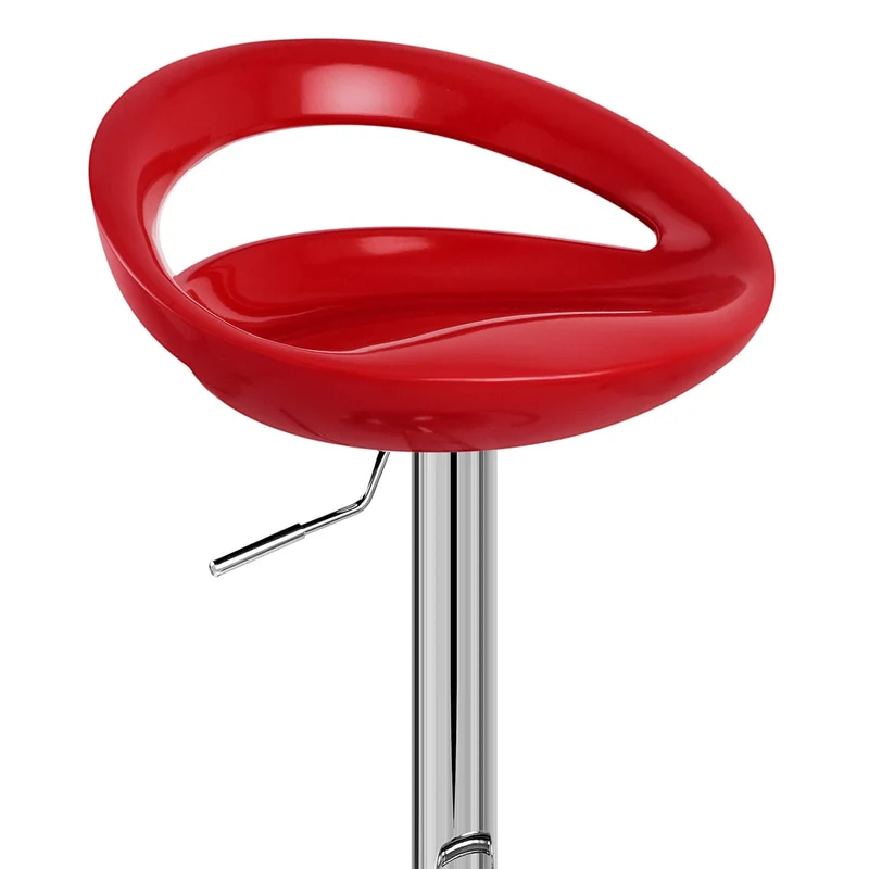 Chaise de Bar ABS Chrome - Crescent Rouge