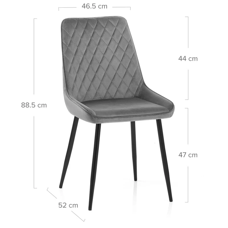 Chaise Velours - Chevy Gris