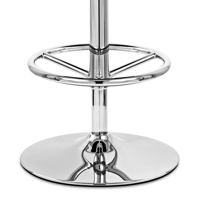 Chaise de Bar Faux Cuir Chrome - Château Gris