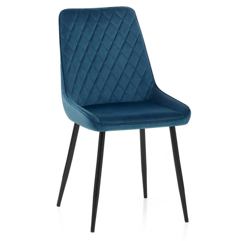 Chaise Velours - Chevy Bleu