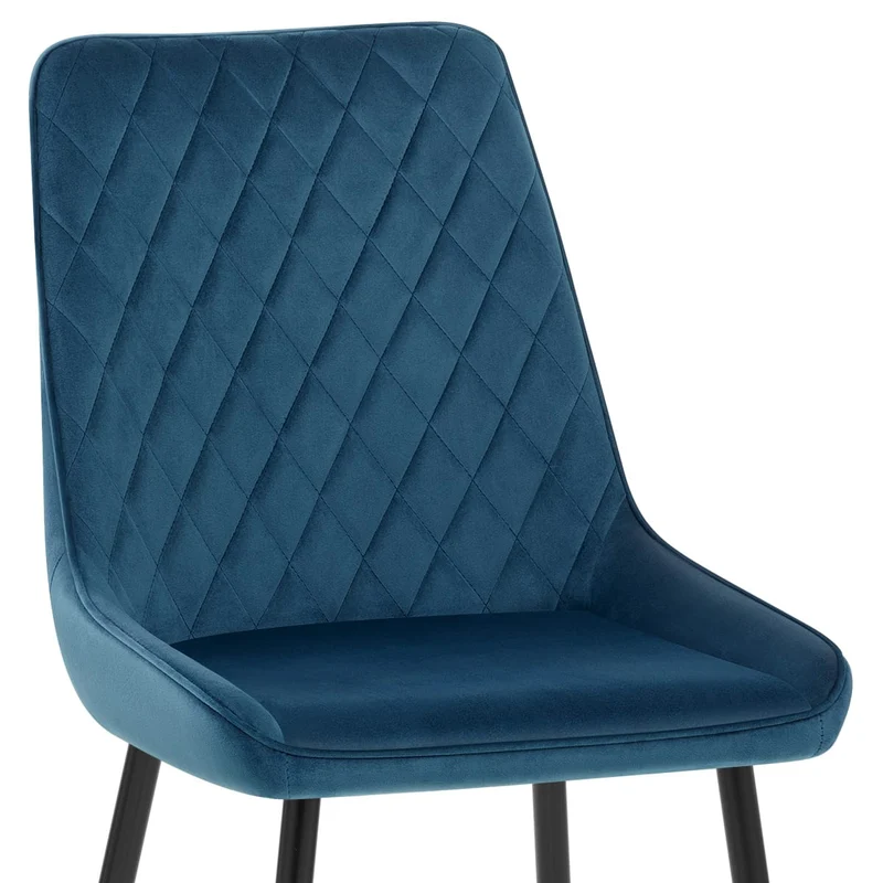 Chaise Velours - Chevy Bleu
