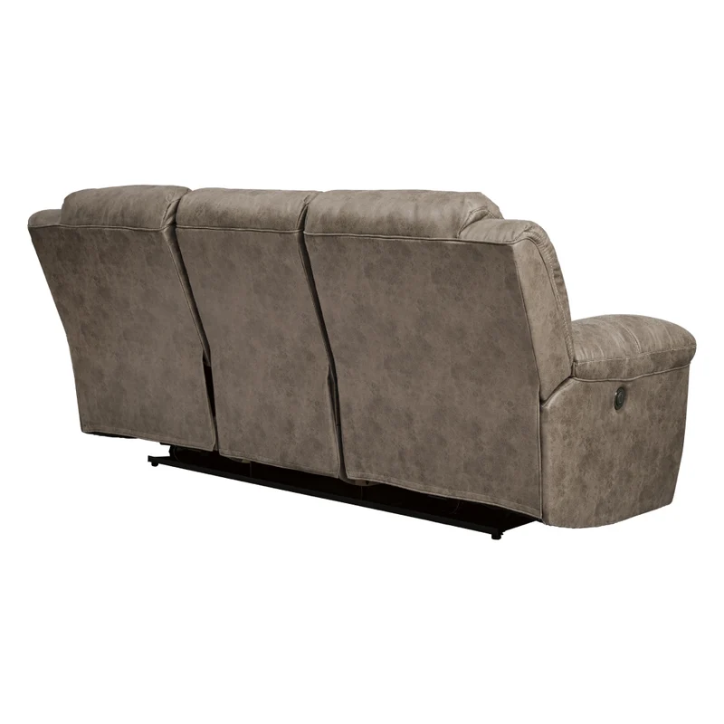 Sofa inclinable motorisé aspect cuir - Stoneland