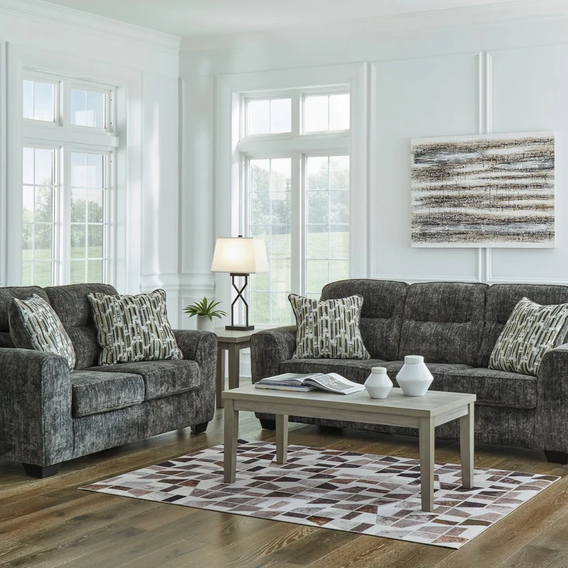 Sofa en tissu avec coussins - Lonoke