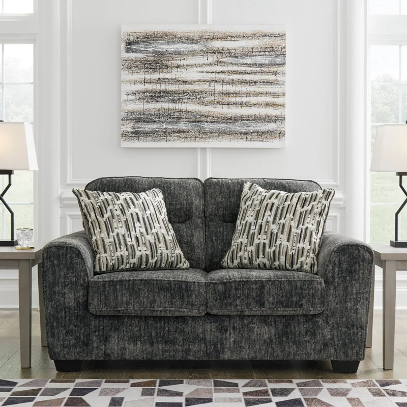 Causeuse en tissu avec coussins - Lonoke