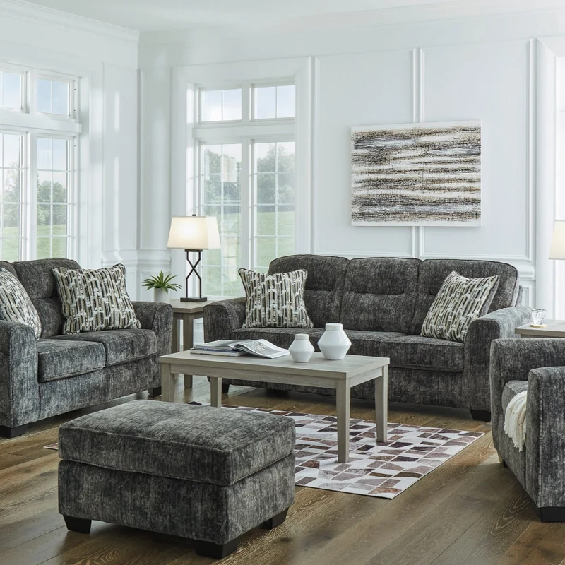 Causeuse en tissu avec coussins - Lonoke