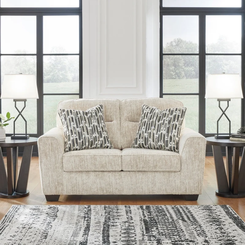 Causeuse en tissu avec coussins - Lonoke
