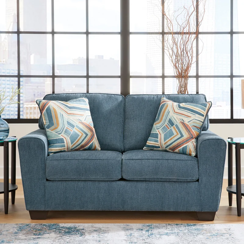 Causeuse en tissu texturé avec coussins - Cashton