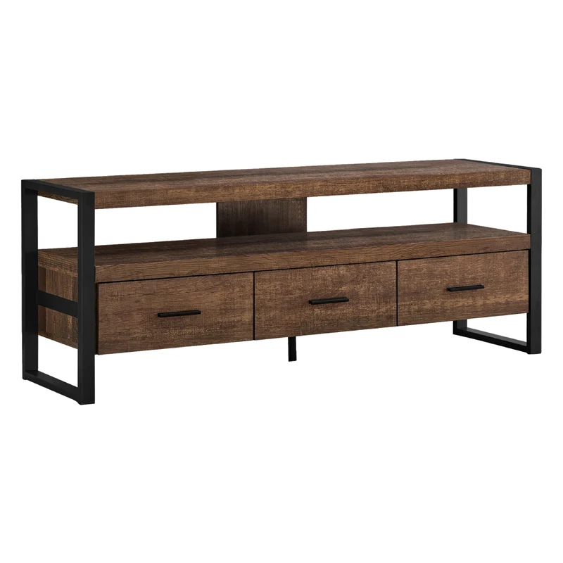Meuble de télévision en stratifié faux bois à 3 tiroirs - I 2820-2821-2823