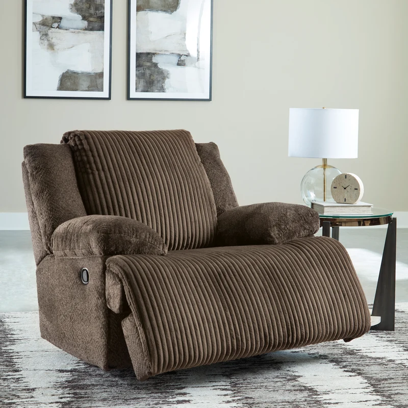 Fauteuil berçant et inclinable en velours côtelé - Top Tier