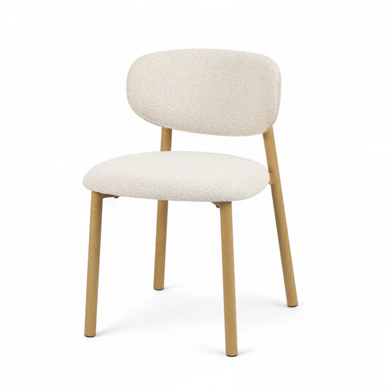 Chaise repas tissu écru