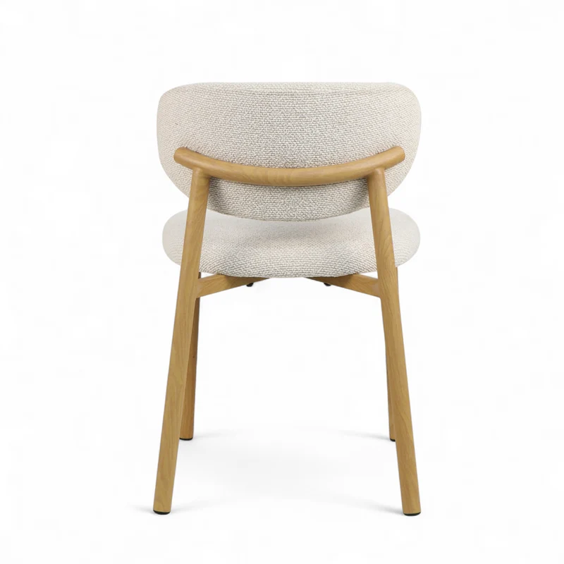 Chaise repas tissu écru