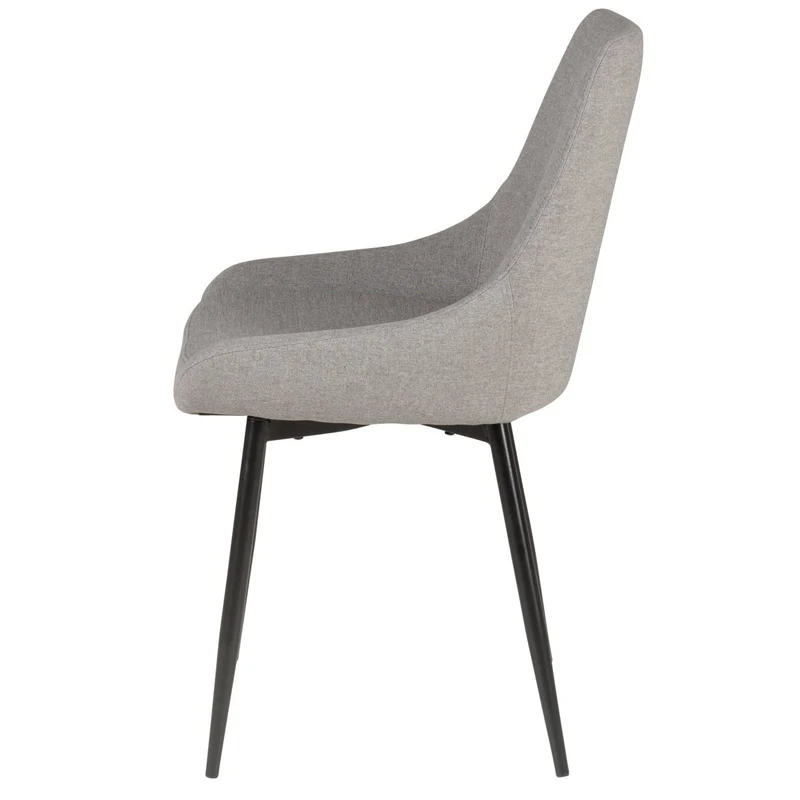 Chaise BARI tissu pieds métal