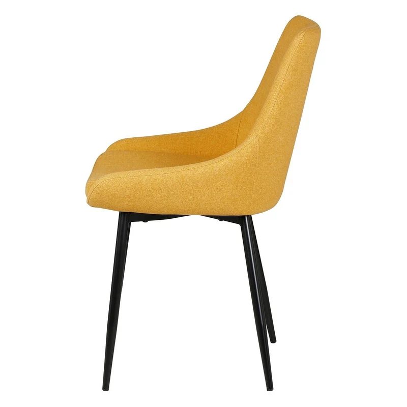 Chaise BARI tissu pieds métal