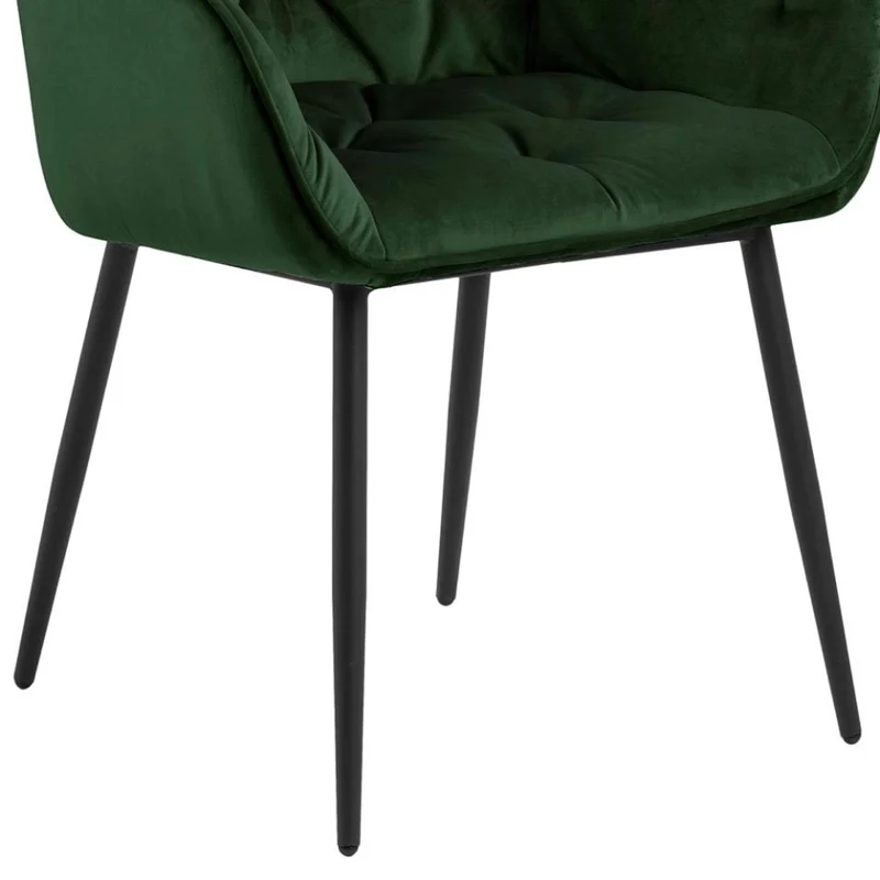 Chaise BROOKE velours avec accoudoirs