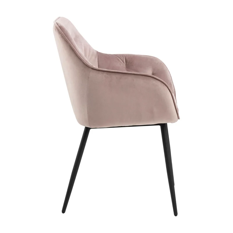 Chaise BROOKE velours avec accoudoirs