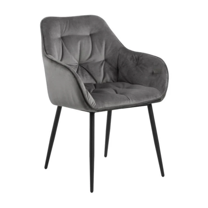 Chaise BROOKE velours avec accoudoirs