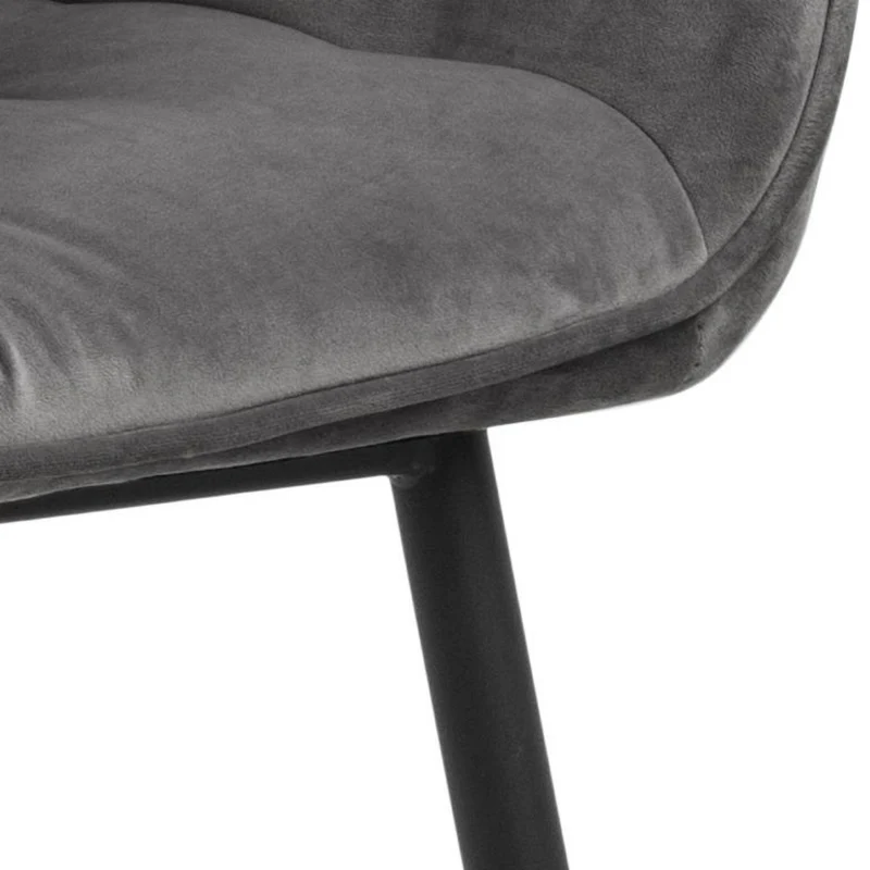 Chaise BROOKE velours avec accoudoirs