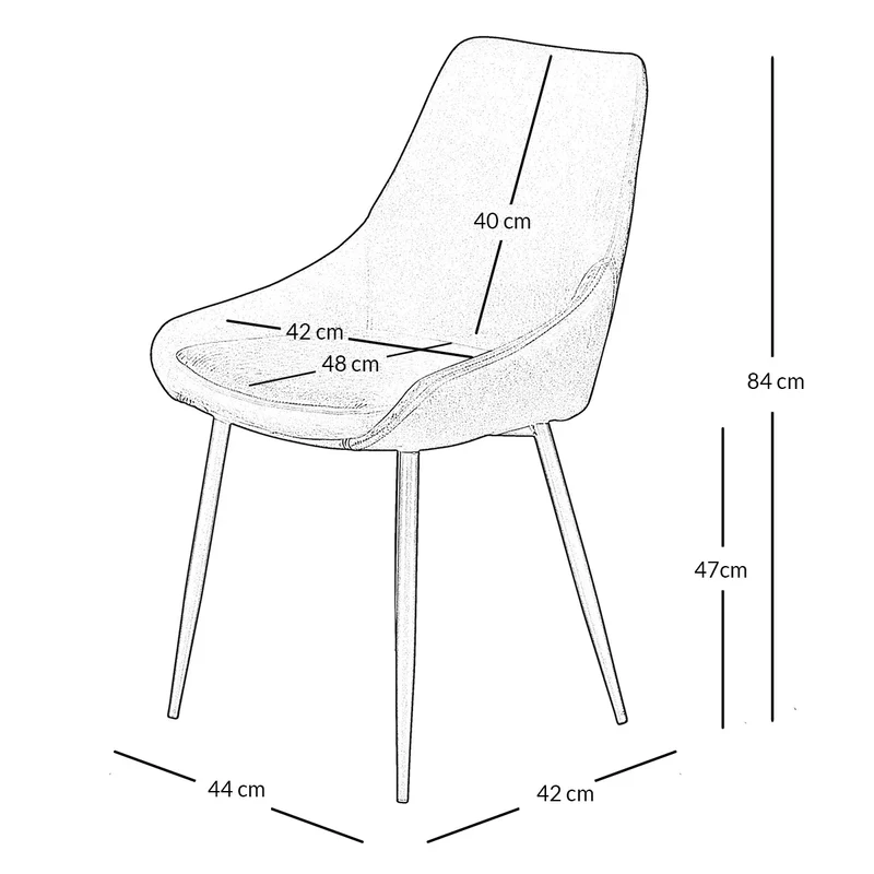 Chaise BARI velours