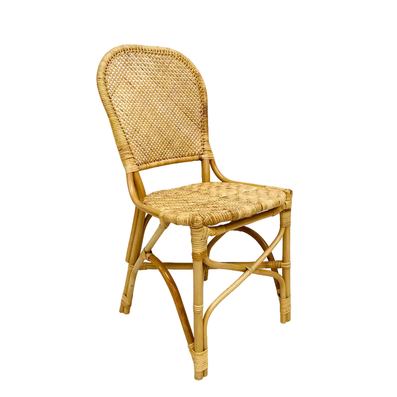 Chaise repas en rotin