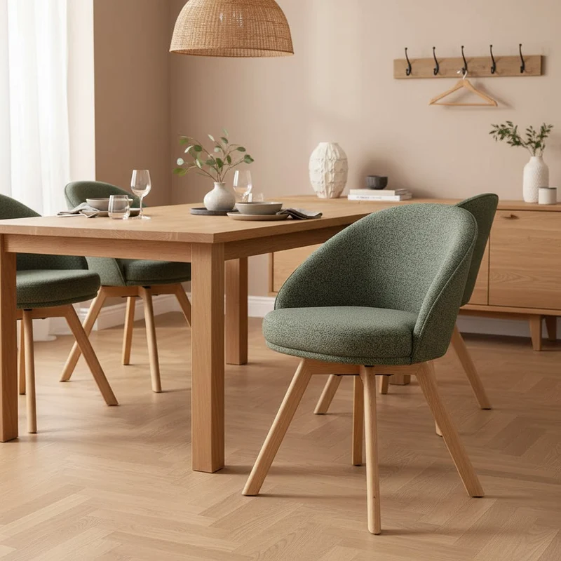 Chaise repas pivotante vert