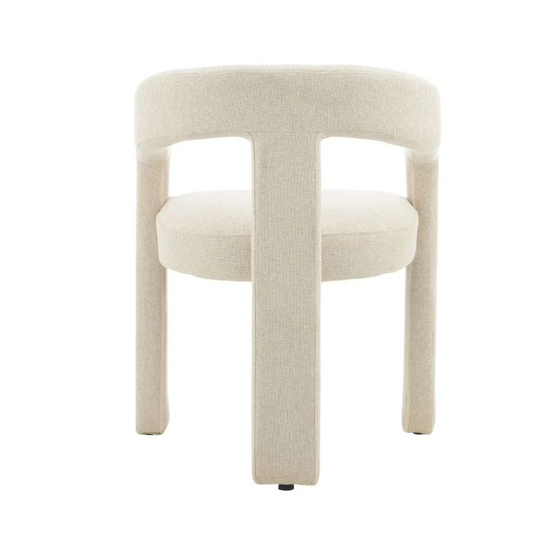 Chaise repas 3 pieds full tissu sable