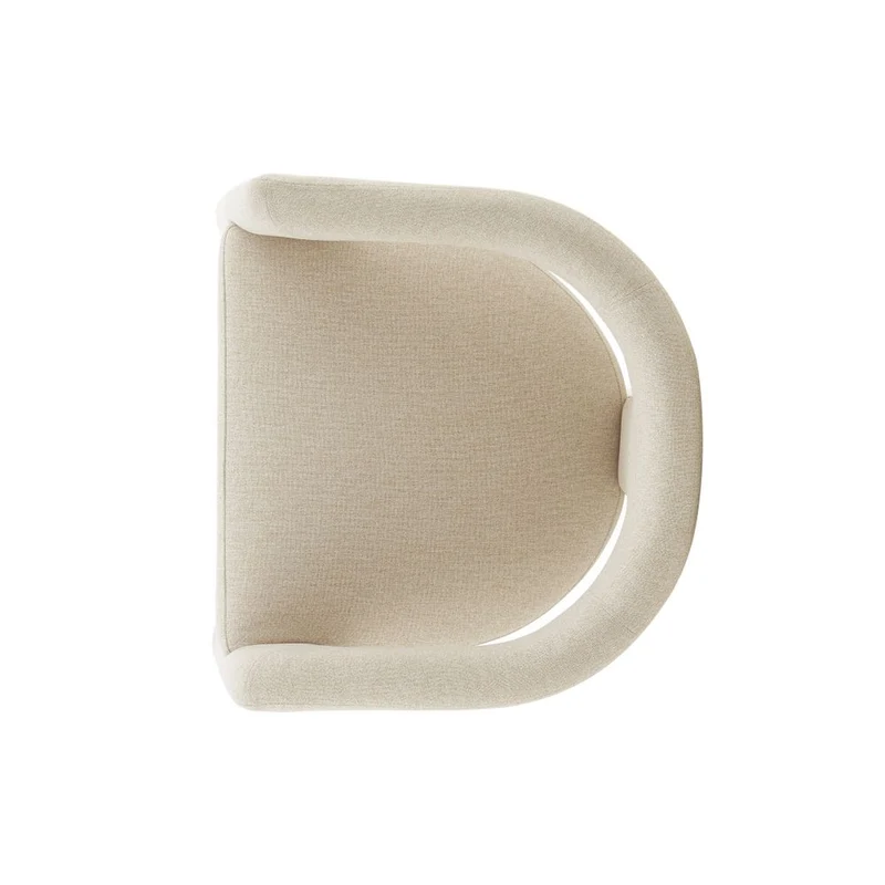 Chaise repas 3 pieds full tissu sable