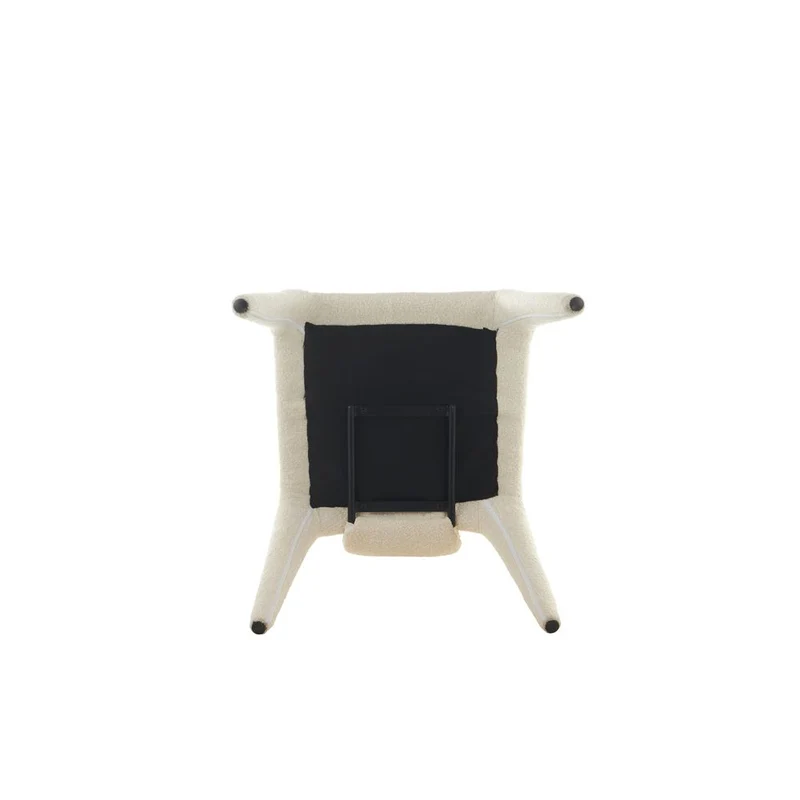 Chaise repas full bouclette rase écru