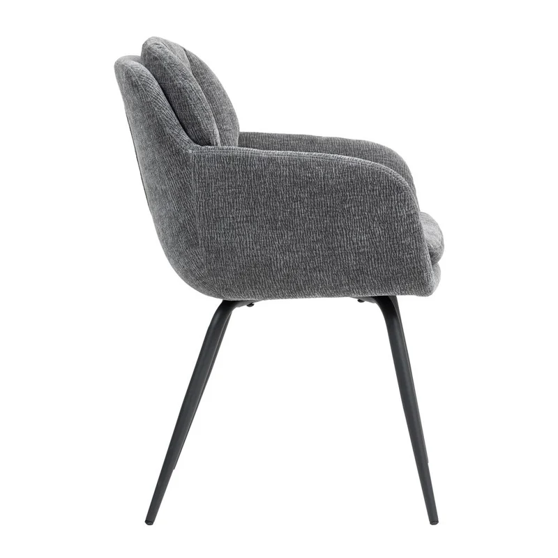 Chaise accoudoirs gris foncé
