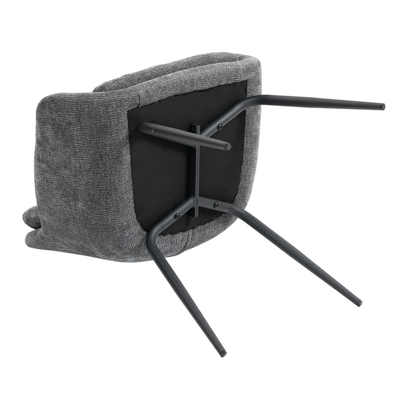 Chaise accoudoirs gris foncé