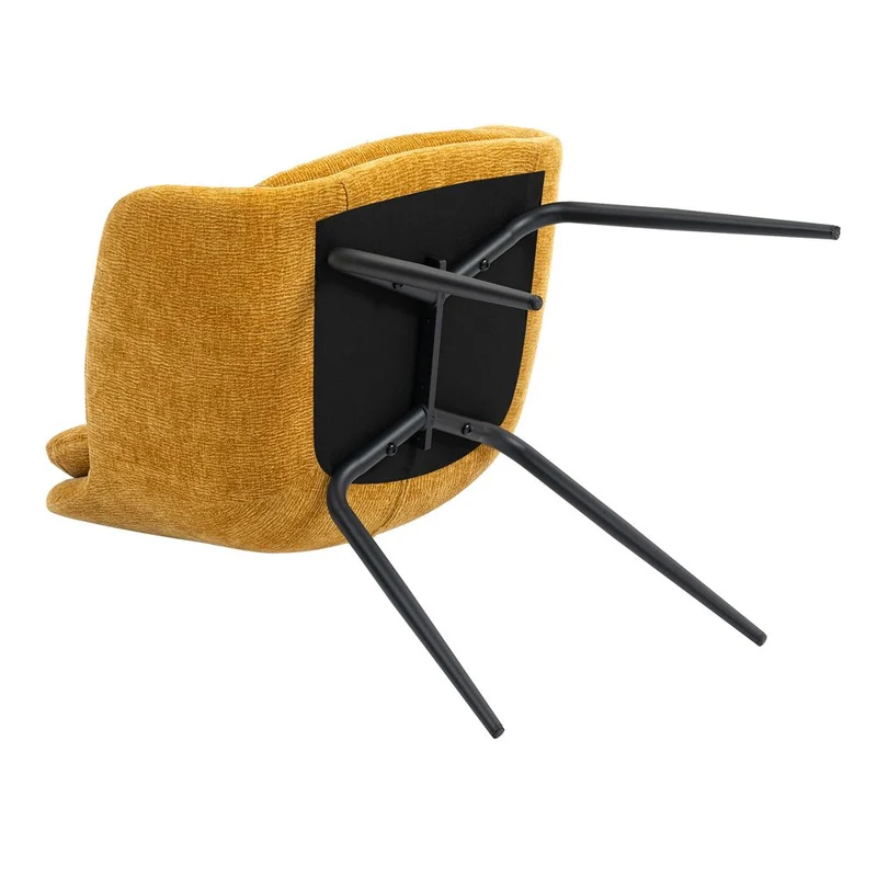 Chaise accoudoirs ocre