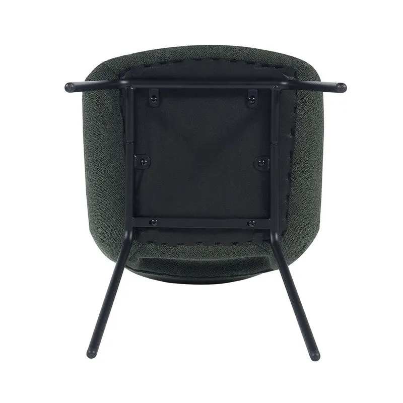 Chaise repas tissu vert foncé