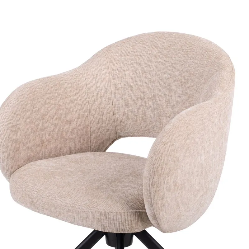 Chaise pivotante tissu sable