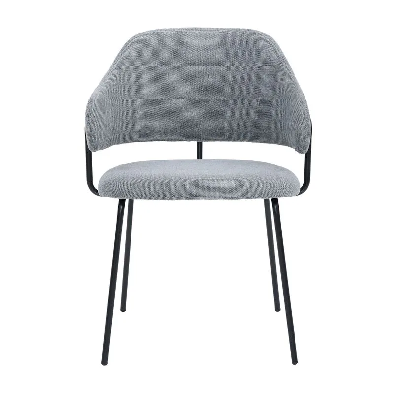 Chaise repas tissu gris
